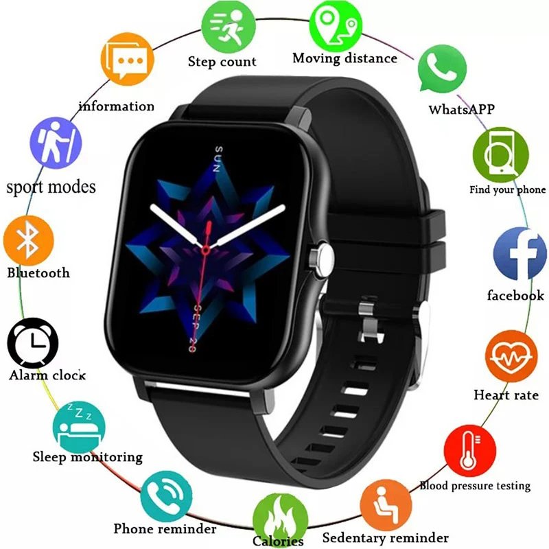 Popular New Electronic Reloj Inteligentes Step Counter Smartwatch for Apple Sleep Heart Rate Monitor Fitness Tracker Smart Watch